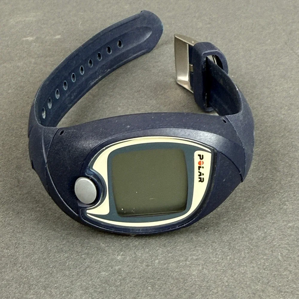 Polar S410 Heart Rate Monitor Watch Blue HRM Running Watch Needs Battery